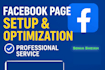do your facebook page setup and optimization