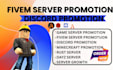 promote gaming discord server fivem, rust, minecraft, and dayz server promotion