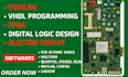 develop fpga projects with verilog, vhdl, vivado, quartus, and modelsim
