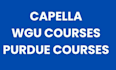 expertly handle capella flexpath, purdue courses, and wgu courses