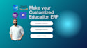 develop school erp modules with admin student and teacher panels