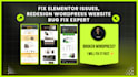 fix elementor issues and redesign wordpress website