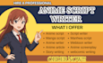write powerful anime mange manhwa and webcomic script