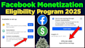 set up ready to earn facebook content page monetization sale