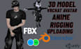 do vrchat avatar commission 3d model character design vtuber chibi nsfw