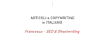 write SEO optimized articles in italian for your blog
