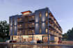 facelift commercial building, remodel 3d facade, mixed used architecture render