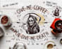 design custom skeleton coffee shop logo