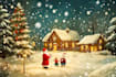 design christmas themed illustration