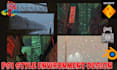 create authentic ps1 low poly environments and looping animation