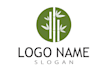 a modern, creative, bamboo logo in your style