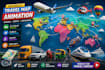 create travel route map animation using any vehicle
