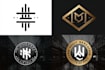 do minimalist initial monogram and urban clothing logo