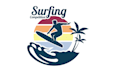 create wonderful excellent surfing logo design