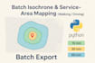 create isochrone maps and travel time areas using mapbox or openstreetmap