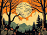 create stunning linocut or woodcut style illustrations