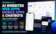 do ai mobile app, ai website, ai web app and ai saas