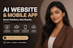 build ai website, ai web app, ai chatbot and  ai software