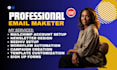 do mailchimp setup, newsletter design, beehiv setup, chimp automation campaign