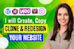 copy clone duplicate and redesign wordpress website using elementor