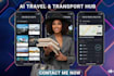 develop airline website, ai trip planner, travel booking, taxi booking website