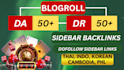 create sidebar blogroll dofollow homepage backlinks