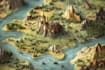 map illustration map design 3d isometric cartography