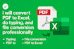 convert PDF to excel and do file conversion