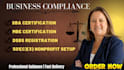 handle dsbs registration, mbe certification, sba certification and 501c3 setup