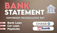 convert bank statement PDF to excel, editable format