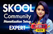 setup skool community skool course and skool management onboarding system