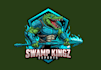 draw awesome crocodile mascot logo with express deliver