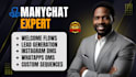 build high converting manychat automation dm flows chatbot funnel manychat bot
