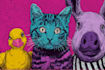 create animals cartoon illustration