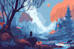 draw fantasy concept landscape illustrations