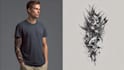 draw a unique abstract graphic fine line tattoo design