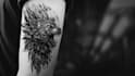 professional tattoo design black and white or color