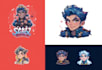design a cartoon logo character