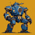 custom futuristic mecha robot character art