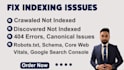 fix indexing issues in google search console and crawled not indexed