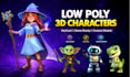 create low poly 3d characters for games