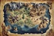 illustrate medieval fantasy and sci fi maps