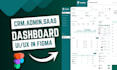 do professional admin, CRM and saas dashboard in figma