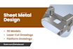 create sheet metal designs, brackets, assemblies, and dxf files