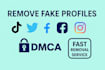 send dmca takrdown notice reddit ,google ,facebook  under dmca