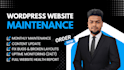 do wordpress website maintenance, help and support