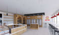 craft 3d bread factory interior,retail store design,commercial space render, cgi