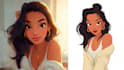 do cute disney cartoon portrait