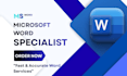expertly format, design and edit your ms word documents