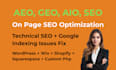 optimize website onpage, technical SEO service for wordpress, shopify and wix